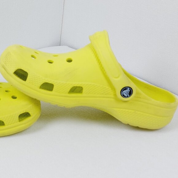 Crocs Men\'s Kiwi Yellow Classic Perforated Slingback Clogs Size US 6 main image 5